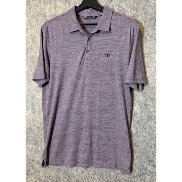 EUC Travis Mathew Mens Medium Purple Heathered Golf Polo - Picture 1 of 6